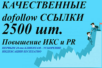 2500+ безанкорных трастовых dofollow ссылок