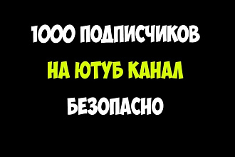 1000 живых подписчиков в Ютуб