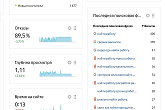 1500 посещений через поисковик