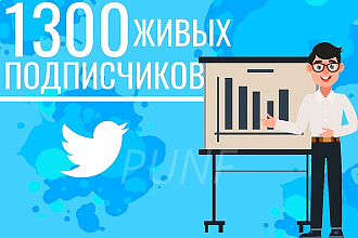 1300 качественных подписчиков в Twitter
