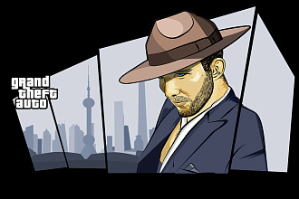 Напишу портрет в стиле комикс,GTA