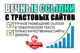 Жирные ссылки с трастовых сайтов, с высоким ИКС. Ручное размещение