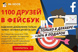 1100 друзей в Facebook