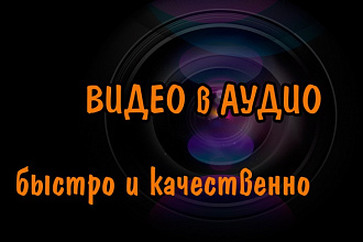 Отделение аудиодорожки из 12 роликов YouTube