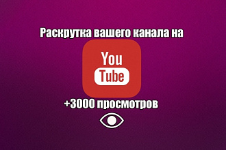 +3000 просмотров на ваше видео Youtube