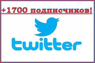 1700 подписчиков на ваш аккаунт в Twitter