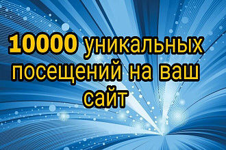10000 уникальных живых посещений на сайт