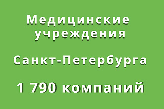 Данные Медицинских учреждений Санкт - Петербурга, 1 790 компаний