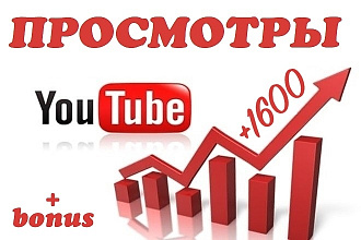 +1600 просмотров YouTube и Бонус +100 лайков