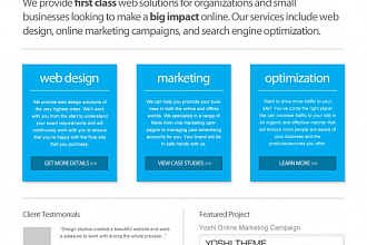 Верстка сайтов из PSD-шаблона. Сайт-визитка, landing page
