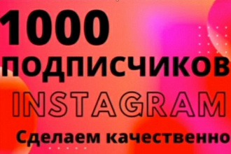 1000 русскоязычных инста подписчиков