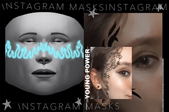 Маски для Инстаграм Авторские рисунки Instagram FaceBook