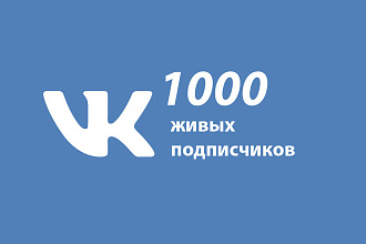 1000 живых подписчиков вк