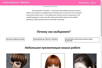 Разработаю сайт-визитку