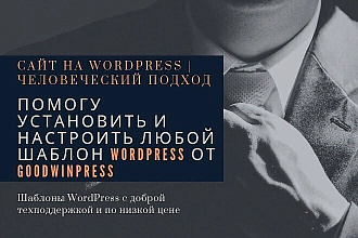 Настрою и подправлю любую тему шаблон WordPress от Goodwinpress