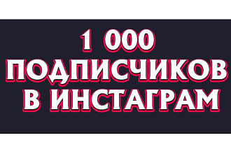 1000 подписчиков на профиль Инстаграм
