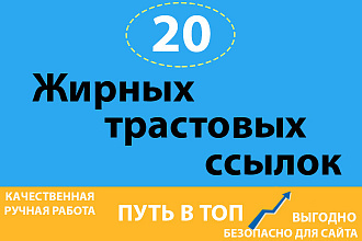 20 жирных вечных ссылок с трастовых трафиковых сайтов. Топ продвижение