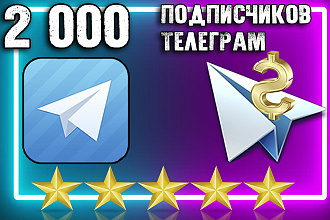 2000 телеграм подписчиков