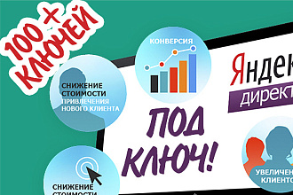 Яндекс. Директ Настройка под Ключ. 100 ключей за 1 услуга