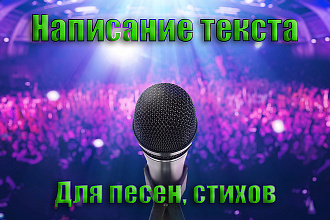 Напишу текст для песен или стихов