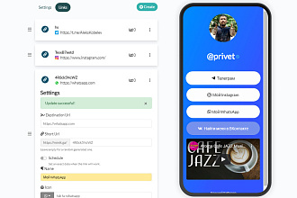 Сделаю для вас сервис мультиссылок типа Taplink