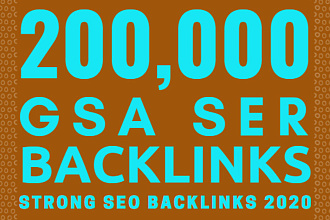 200000 обратных ссылок GSA SER SEO для страницы 1 Google Ranking
