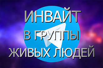 Инвайт в открытую группу телеграм. 300 целевых юзеров