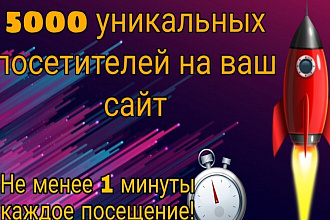 5000 уникальных живых посещений на ваш сайт