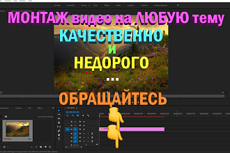 Монтаж и обработка видео любой тематики