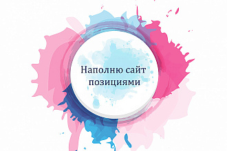 Наполню сайт позициями