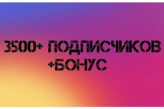 Повышу вашу аудиторию в instagram на 3500 подписчиков + бонус