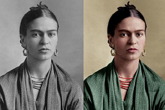 Разрисовка черно белых фотографий
