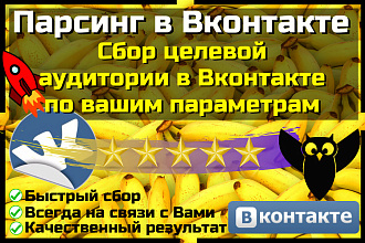 Парсинг Вконтакте по критериям. Сбор ЦА Вконтакте