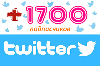 1700 подписчиков в ваш аккаунт Twitter