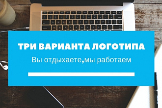 Дизайн логотипа в трёх вариантах