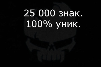 25000 зн. уникальные статьи SEO