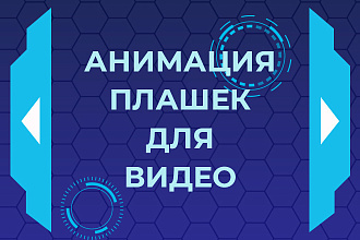 Создам плашки для видео. Анимация, анимация текста