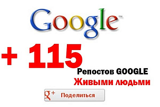 115 Живых ссылок из из социальной сети Google+