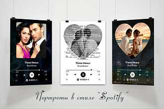 Портрет в стиле Love is в 3 разных вариантах