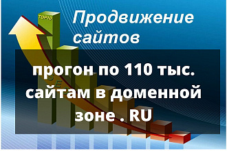 Прогон по 110 тыс. сайтам в доменной зоне .RU
