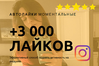 Сделаю 3000 лайков на любые фото в Instagram