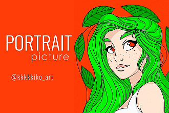 Портрет portrait 2D illustration