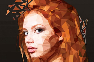 Портрет в стиле Low Poly