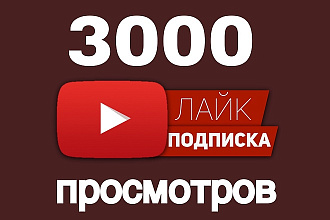 3000 просмотров с удержанием на YouTube