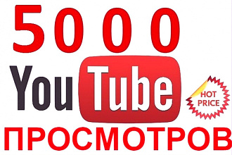 5000 просмотров на youtube + бонус