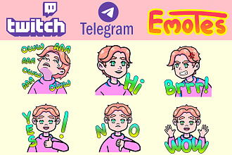 Cтикеры для Twitch, Telegram, Whatsapp