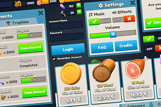 Simple UI - Готовые иконки для дизайна в 2D игру на UNITY