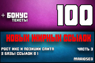 100 жирных вечных ссылок для роста позиций и икс база 3