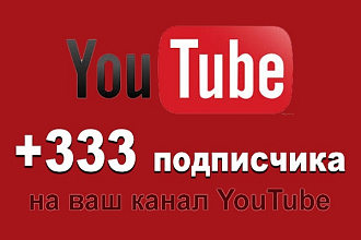 333 подписчиков Youtube