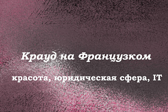 Крауд на Французском под красота, юридическая сфера, IT